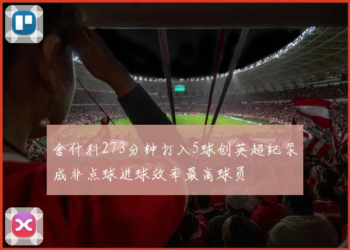舍什科273分钟打入5球创英超纪录成非点球进球效率最高球员